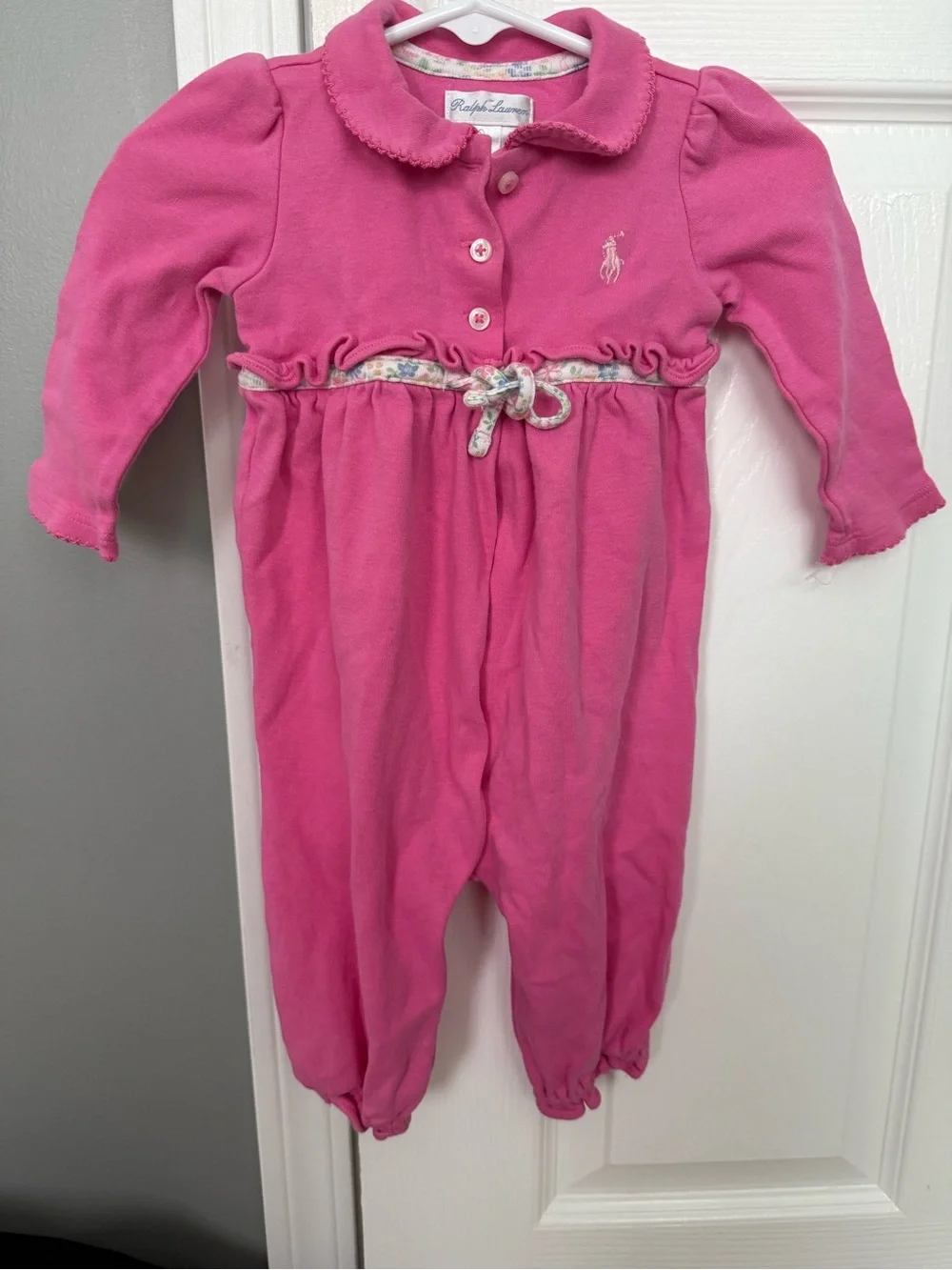 Ralph Lauren Pink Baby One-Piece Romper-size 6 months